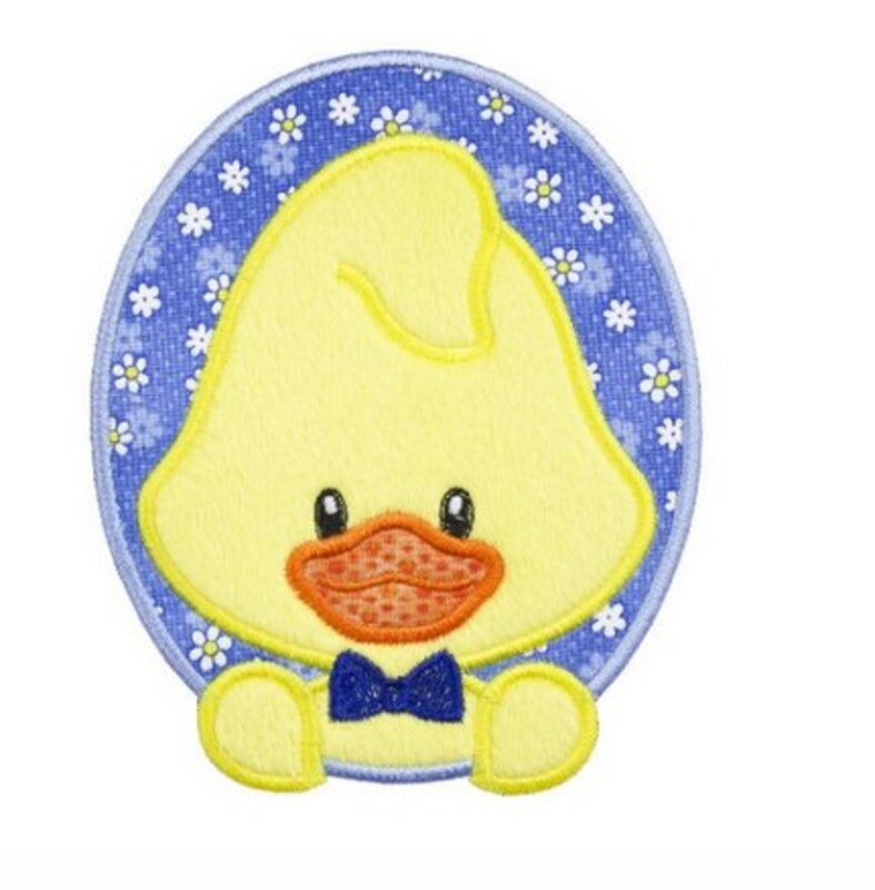 Baby Boy Easter Duck Sew or Iron on Patch